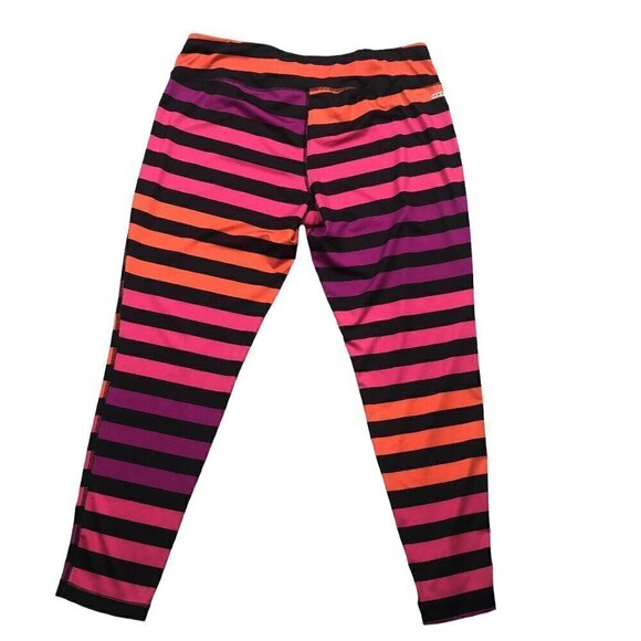 Danskin Dri More Pink Purple Striped Tights Leggings Size XL - Picture 1 of 5